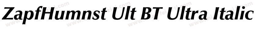 ZapfHumnst Ult BT Ultra Italic字体转换